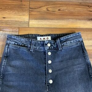 AMO Dark Blue Ankle & Cropped Jeans
